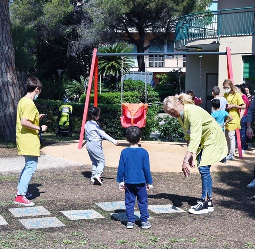 Una nuova "isola del gioco" all'interno dello storico parco dell'ospedale Gaslini