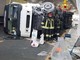 A10, tir si ribalta tra Arenzano e Varazze