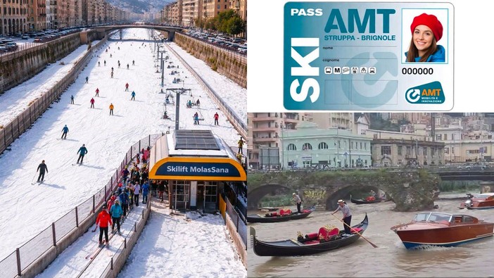 La funivia in Val Bisagno diventa stazione sciistica e sui social impazza la satira: “Lo skypass é compreso nel biglietto Amt?”