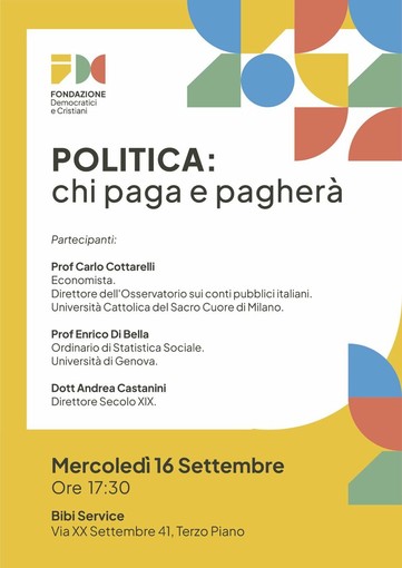 La Fondazione Democratici e Cristiani promuove l'incontro sulla trasparenza dei programmi elettorali con Carlo Cottarelli