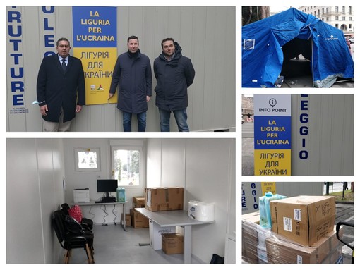 Ucraina, a Genova il primo infopoint per l'accoglienza dei profughi, Toti: &quot;Chiesto un monitoraggio dei flussi&quot; (Foto e Video)