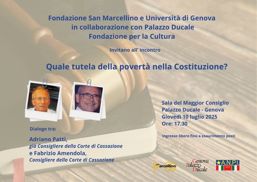 A Genova si parla di povertà e Costituzione: diritti e giustizia sociale al centro del dibattito A Genova si parla di povertà e Costituzione: diritti e giustizia sociale al centro del dibattito