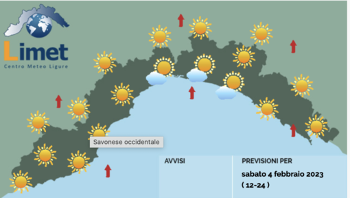 Meteo, sabato di sole su tutta la Liguria Meteo, sabato di sole su tutta la Liguria
