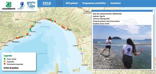 Ceriale e Pietra Ligure, mare fortemente inquinato secondo le analisi di Goletta Verde Ceriale e Pietra Ligure, mare fortemente inquinato secondo le analisi di Goletta Verde