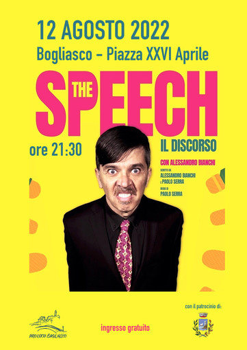 A Bogliasco venerdì 12 agosto Alessandro Bianchi in &quot;The Speech&quot;