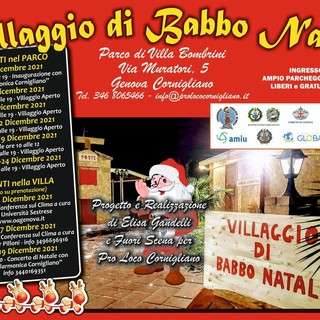 Cornigliano, il parco di Villa Bombrini ospita il Villaggio di Babbo Natale dal 4 al 24 dicembre