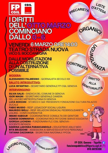Diritti delle donne e asili nido, la Fp Cgil rilancia: "La parità parte dai servizi 0-6 anni"