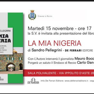 Recco, domani la presentazione del libro di Sandro Pellegrini "La mia Nigeria"