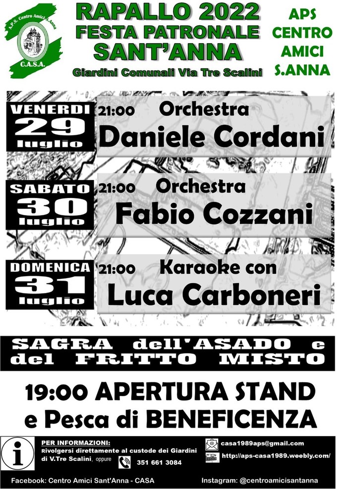 Rapallo, tutto pronto per la sagra dell'asado e del fritto misto di pesce Rapallo, tutto pronto per la sagra dell'asado e del fritto misto di pesce