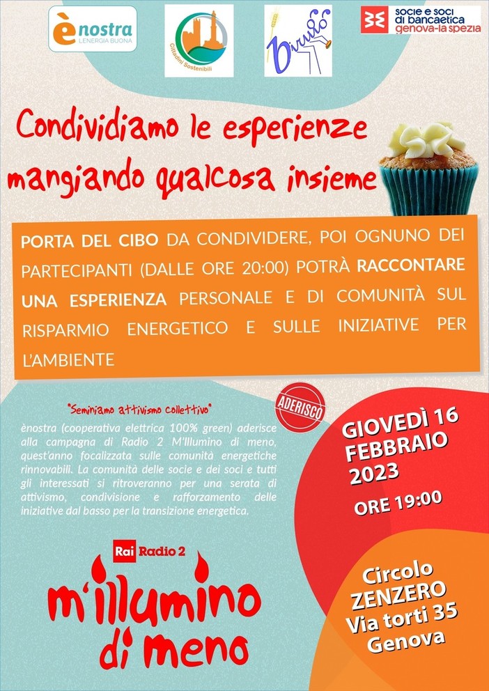 All'Arci di via Torti un apericena collettivo con scambio di buone pratiche