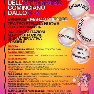 8 marzo, la Fp Cgil rilancia sui servizi educativi: “I diritti cominciano dallo zero-sei” 8 marzo, la Fp Cgil rilancia sui servizi educativi: “I diritti cominciano dallo zero-sei”