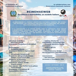 Ambiente e tutela della salute: sostenibilità in #CINEMAEWEB Ambiente e tutela della salute: sostenibilità in #CINEMAEWEB