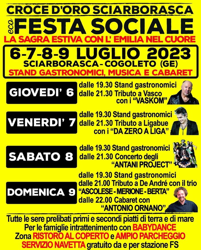A Sciarborasca torna la sagra organizzata dalla Croce d'Oro