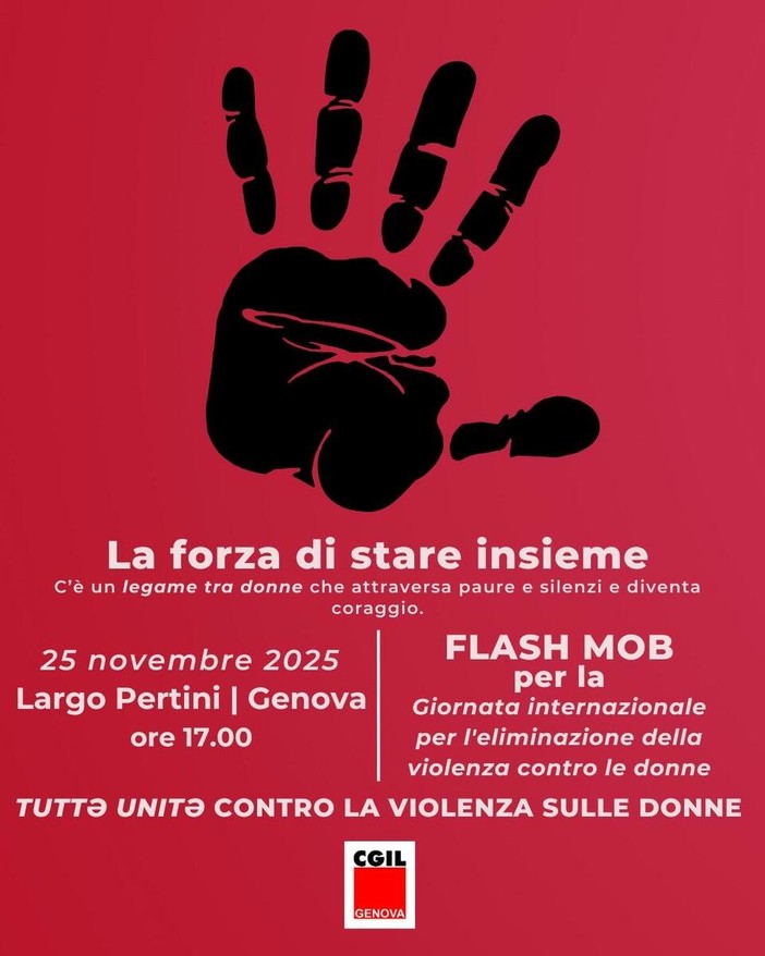 Genova dice no alla violenza sulle donne: flash mob a Largo Pertini Genova dice no alla violenza sulle donne: flash mob a Largo Pertini