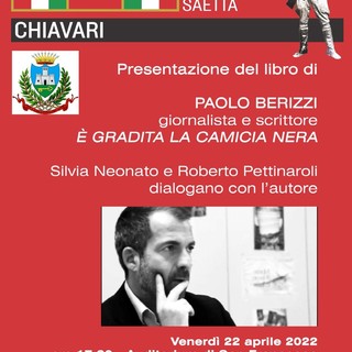 All'Auditorium di Chiavari il giornalista Paolo Berizzi ospite dell'Anpi