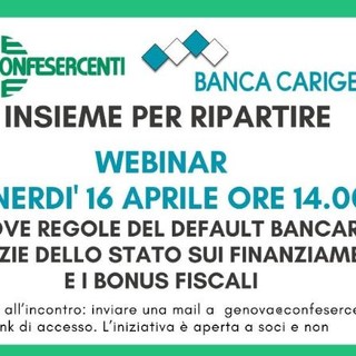Webinar di Carige e Confesercenti Genova ‘Insieme per ripartire’