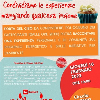 All'Arci di via Torti un apericena collettivo con scambio di buone pratiche