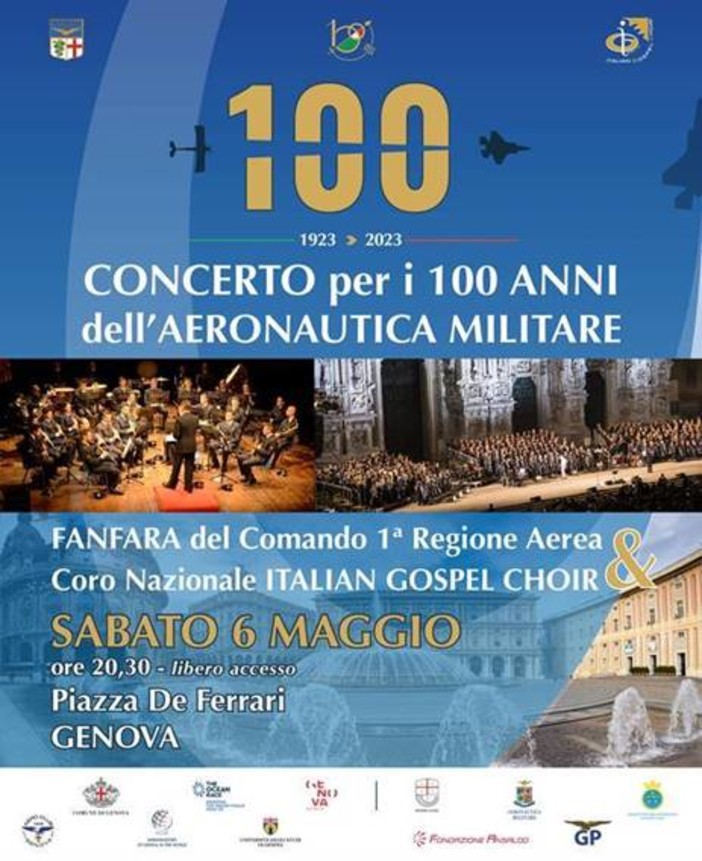 100 anni di Aeronautica Militare, Italian Gospel Choir in concerto in piazza De Ferrari 100 anni di Aeronautica Militare, Italian Gospel Choir in concerto in piazza De Ferrari