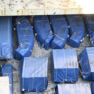 Le componenti della 'talpa' arrivate a Genova