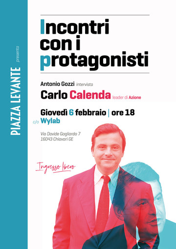'Incontri con i protagonisti' a Chiavari: a Wylab arriva Calenda 'Incontri con i protagonisti' a Chiavari: a Wylab arriva Calenda