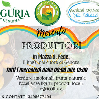 A Genova in Piazza Santa Fede ogni mercoledì con il Mercato dei Produttori