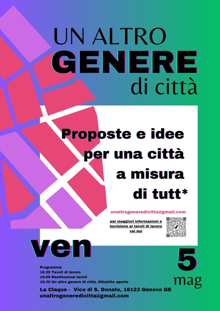 "Un altro genere di città", l'evento pensato per progettare una Genova inclusiva