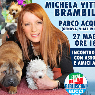Domani Michela Vittoria Brambilla incontra i cittadini con i loro amici a 4 zampe