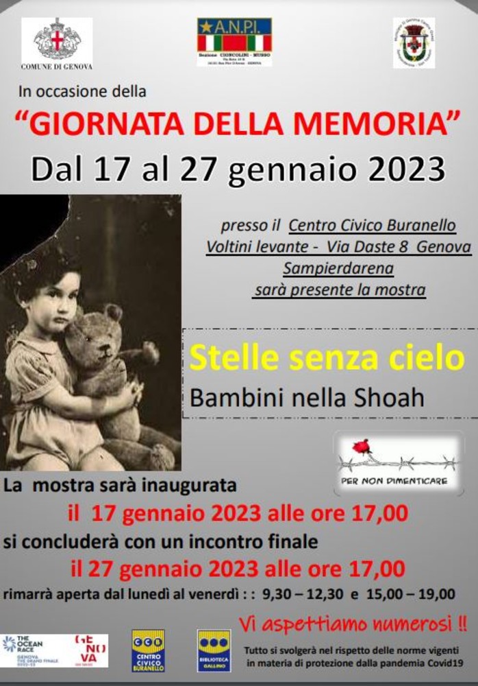 Giornata della Memoria, a Sampierdarena la mostra 'Bambini della Shoah'