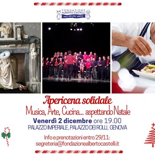 Musica, arte e cucina a Palazzo Imperiale: il 2 dicembre una serata di solidarietà a favore del Gaslini
