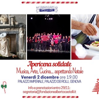 Musica, arte e cucina a Palazzo Imperiale: il 2 dicembre una serata di solidarietà a favore del Gaslini Musica, arte e cucina a Palazzo Imperiale: il 2 dicembre una serata di solidarietà a favore del Gaslini