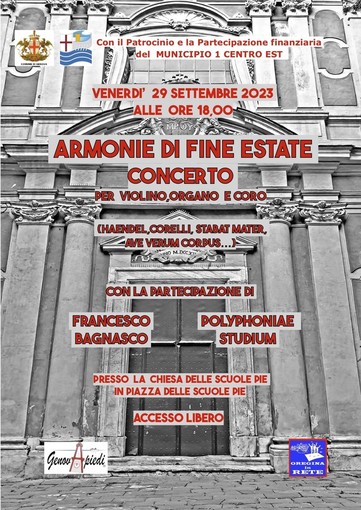 'Armonie di fine estate', un concerto di violino organo e coro per valorizzare il patrimonio culturale 'Armonie di fine estate', un concerto di violino organo e coro per valorizzare il patrimonio culturale
