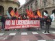 Manifestazione dei lavoratori Hi Lex contro i 22 licenziamenti (Foto e Video)
