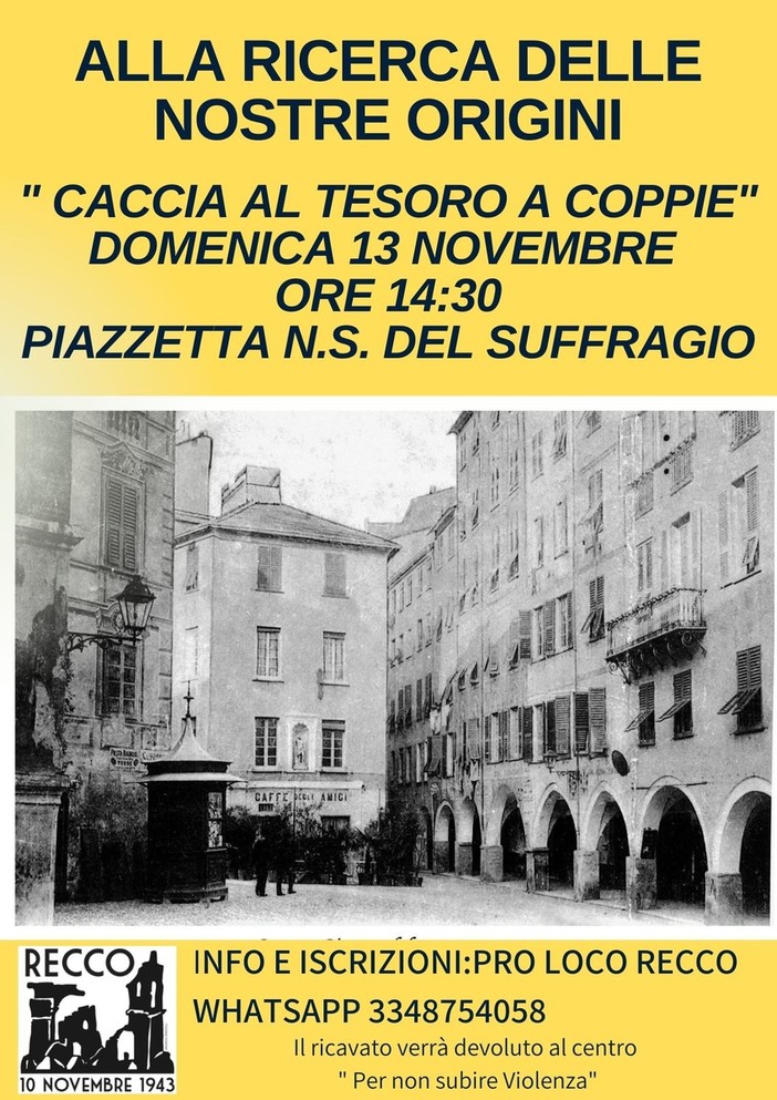 Una caccia al tesoro per ricordare il bombardamento del '43 a Recco Una caccia al tesoro per ricordare il bombardamento del '43 a Recco