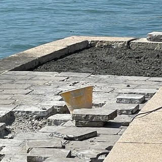 Recco, ripristino pavimentazione del  molo di Punta Sant'Anna, al via i lavori