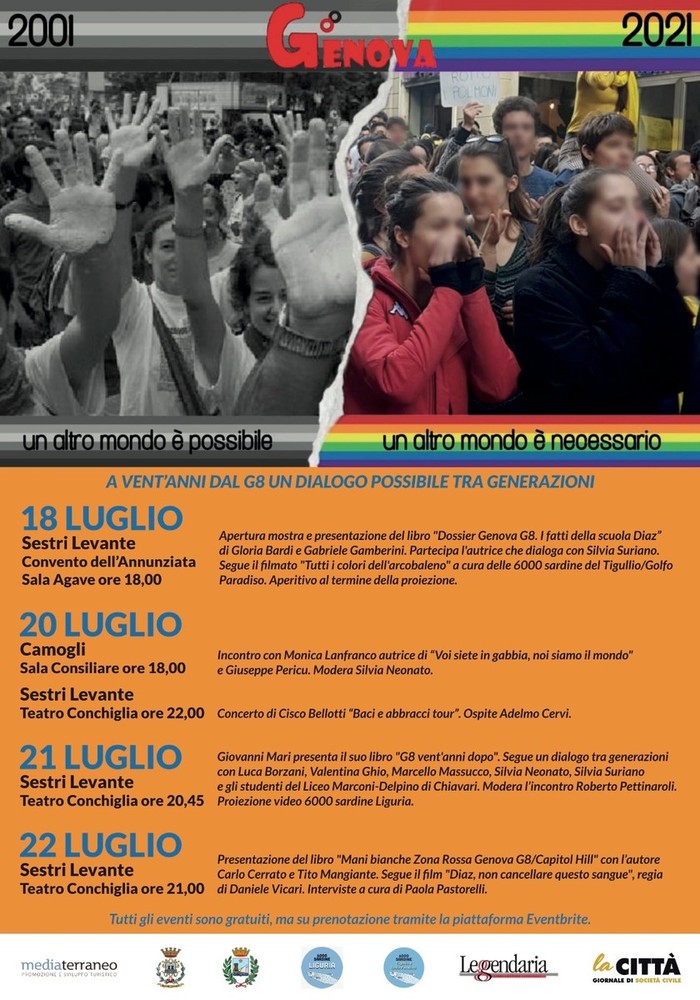 "Un altro mondo è necessario", a vent'anni dal g8 una serie di incontri a Sestri Levante e Camogli