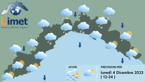 Meteo, arriva la neve tra Genova e Savona nell'entroterra: alle 14 scatta l'allerta gialla Meteo, arriva la neve tra Genova e Savona nell'entroterra: alle 14 scatta l'allerta gialla