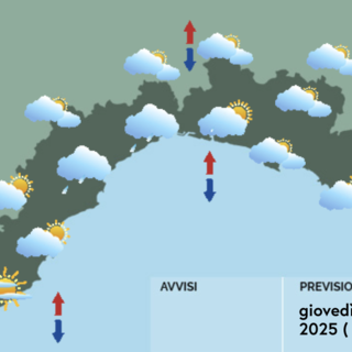 Meteo, deboli rovesci sparsi su tutta la Liguria