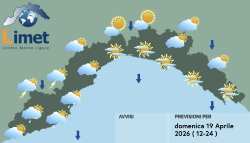 Meteo, incremento della nuvolosità a partire dal Ponente