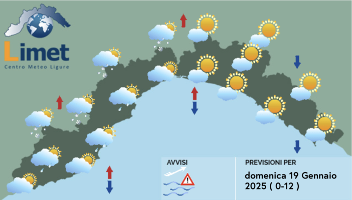 Meteo, domenica con tempo variabile sulla Liguria. Raffiche di burrasca tra Genova e Capo Mele