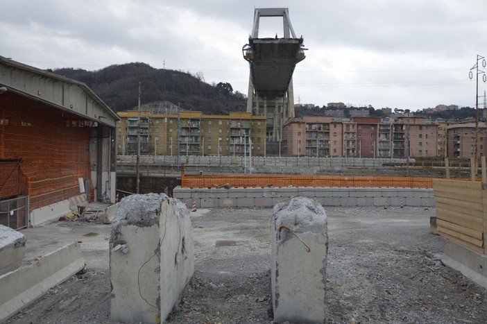 Domani prova di evacuazione nel cantiere est di ponte Morandi Domani prova di evacuazione nel cantiere est di ponte Morandi