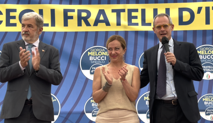 Elezioni comunali, Giorgia Meloni: "L’obiettivo principale è la riconferma di Marco Bucci al primo turno" (Video)