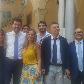 Salvini a Genova nel dopo elezioni: &quot;Calo della Lega? Ha vinto la squadra&quot;