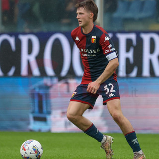 Morten Frendrup: sua l'unica occasione di marca genoana (foto Gabriele Siri)