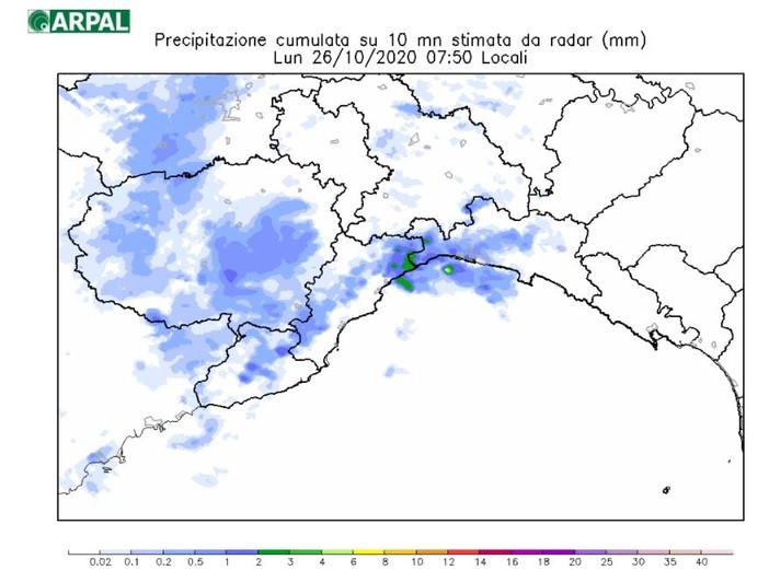 Lo scatto radar delle 7.50
