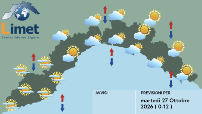 Meteo, cieli poco nuvolosi su tutta la Liguria Meteo, cieli poco nuvolosi su tutta la Liguria