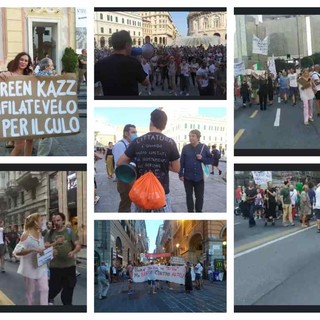 In mille a Genova contro il green pass, insulti a Mattarella, Draghi, Toti e momenti di tensione con i giornalisti (FOTO e VIDEO)