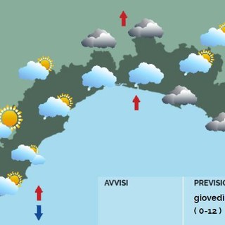 Meteo, al mattino nuvole su gran parte della regione, possibili piogge nel settore centrale