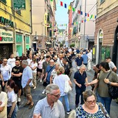 La manifestazione a Sestri Ponente La manifestazione a Sestri Ponente