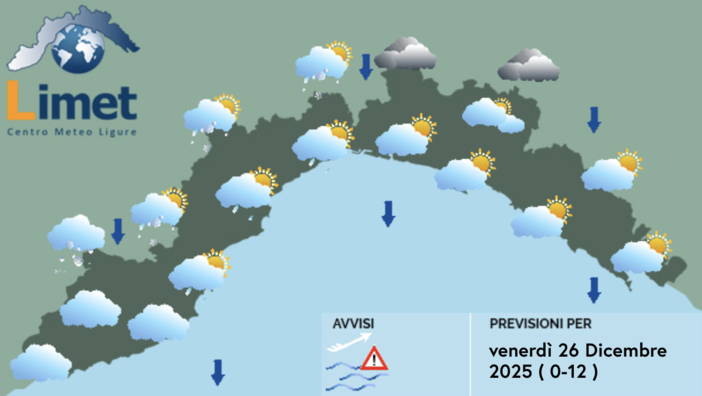 Meteo, ancora qualche nuvola sulla Liguria. Miglioramenti a partire dal pomeriggio Meteo, ancora qualche nuvola sulla Liguria. Miglioramenti a partire dal pomeriggio