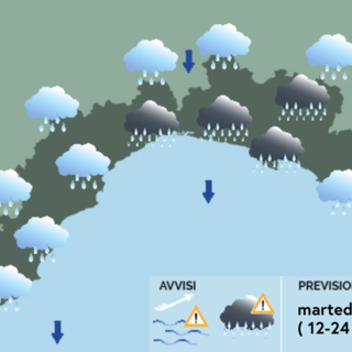 Meteo, piogge su tutta la regione. Forti rovesci in serata specialmente tra Savona e Genova